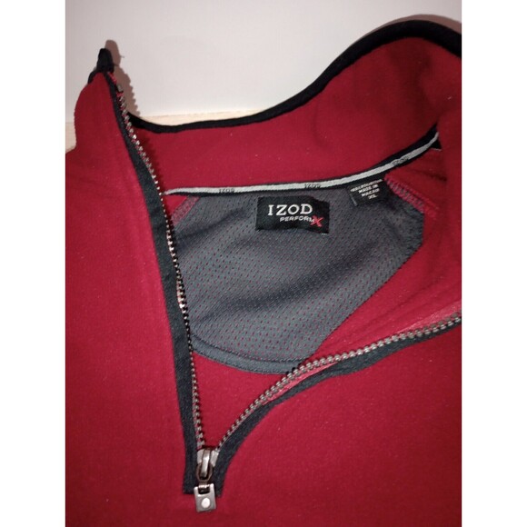 IZOD Performance X Jacket Pullover 1/4 Zip Fleece 100% Polyester Mens XL 46×28 - Picture 10 of 16